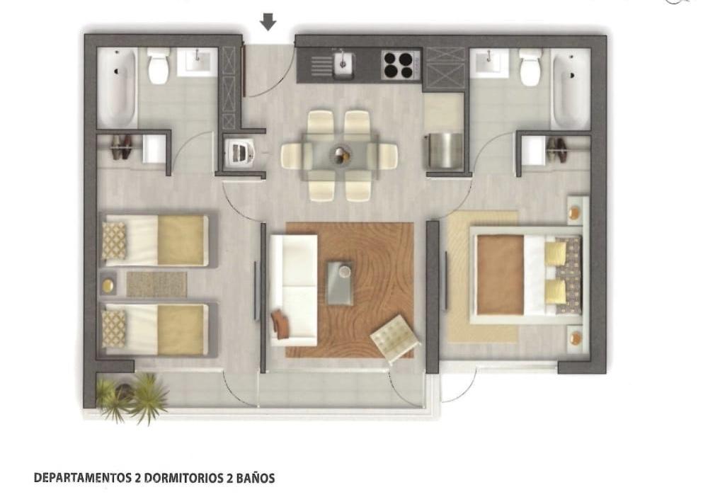 Departamento Centro Concepción 52,66m2
